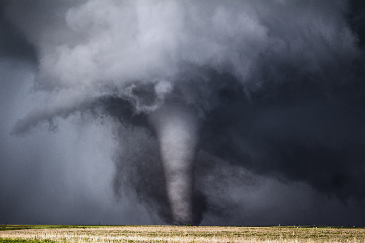When a tornado like the one pictured here interacts with another, the Fujiwhara effect can result.