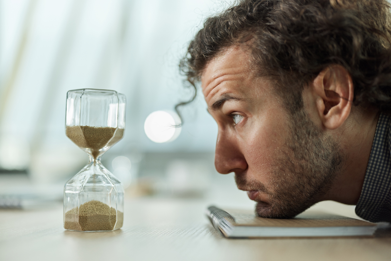 looking at hourglass